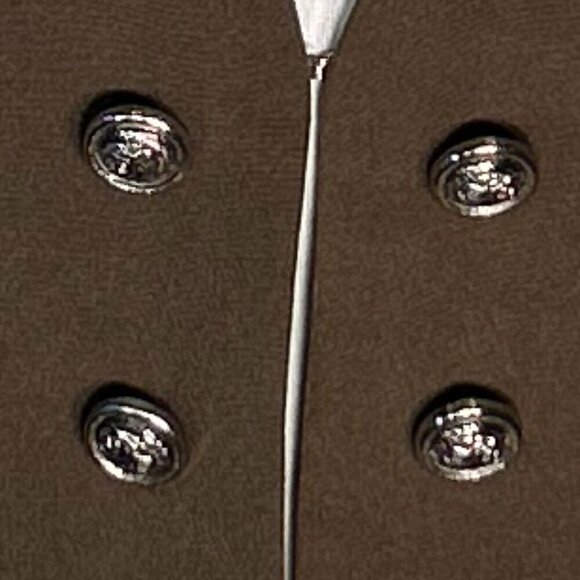 Olive Green SZ S Military Style Jacket/ Blazer Timeless Preppy Academia Office - Picture 5 of 9